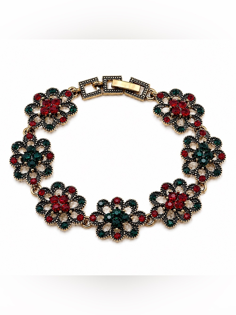Vintage Multicolor Crystal Bracelet
